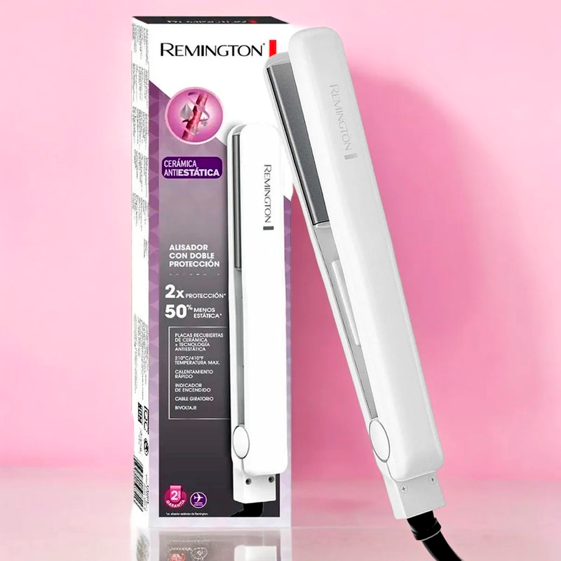 Combo Planchita De Pelo Antiestatica + Cepillo Modelador