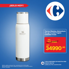 Termo Stanley Adventure To-go 1 Litro Con Tapón Cebador Frost